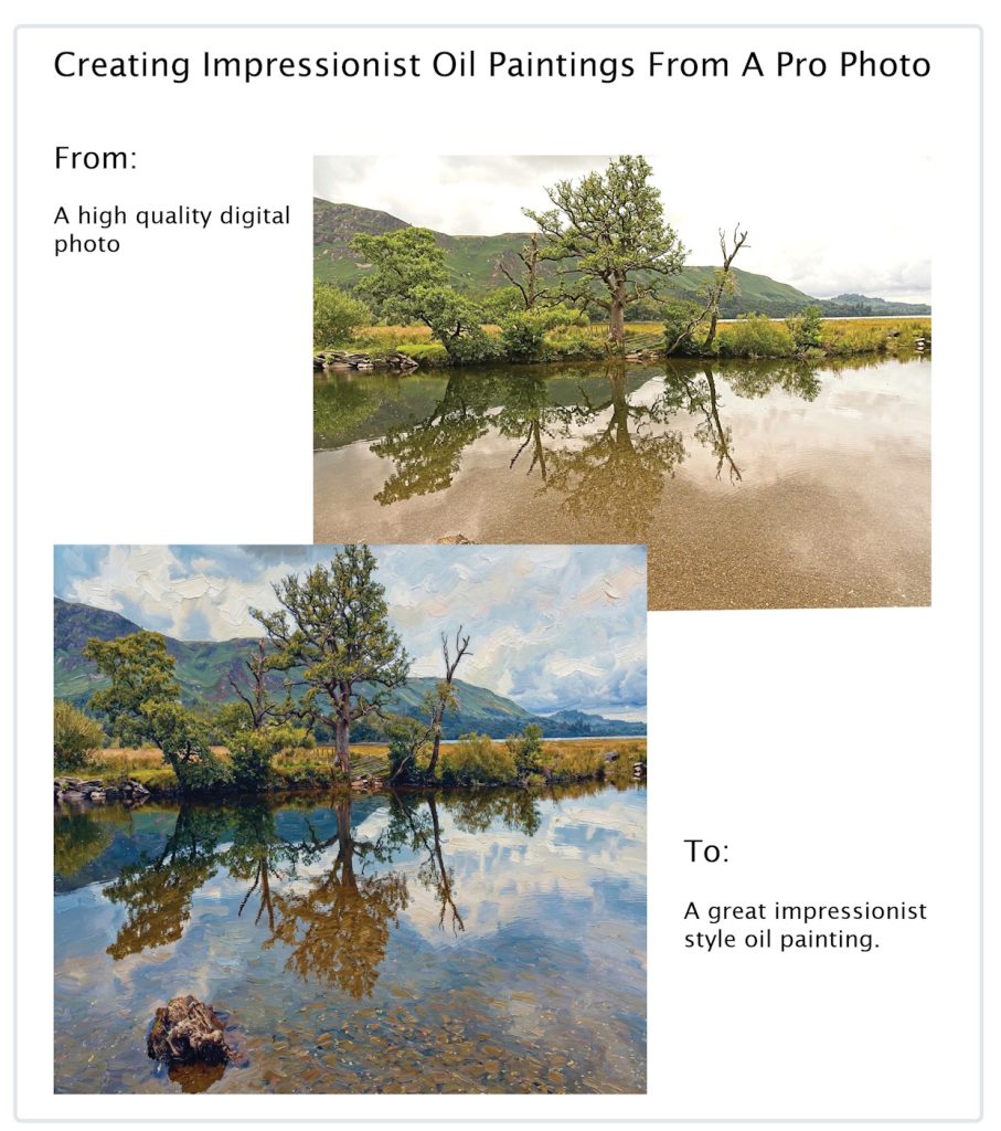 Nature Scene Impressionistic oil painting